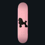 Rosa Pudel-Rockinspirierter Skateboard<br><div class="desc">Brechen Sie Ihre Schuposocken und Sattelschuhe aus und beginnen Sie das Tanzen,  äh,  skateboarding! Dieser rosa Pudelrock inspirierte Skateboard sieht wie ein klassischer Fünfzigerjahre Pudelrock aus. Die Ausrüstungsbeschreibungen eine schwarze Silhouette eines Pudels auf einem rosa Hintergrund. Er fängt an,  wie die Fünfzigerjahre viel auszusehen!</div>