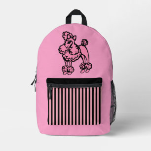 Rosa Pudel-Rucksack Bedruckter Rucksack
