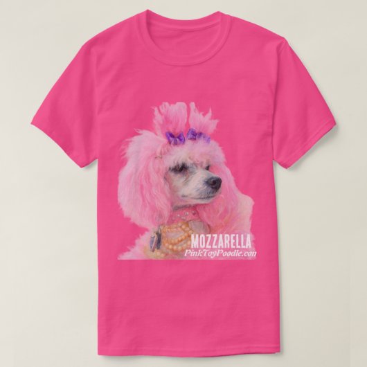 Rosa Pudel-Shirt, Pudel-Shirt T-Shirt (Design vorne)