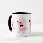 Rosa Pudel-Tasse Tasse (Vorderseite Links)