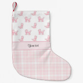 Rosa Pudel u. rosa Karos Kleiner Weihnachtsstrumpf (Vorderseite)