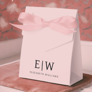 Rosa pudriges Mädchen-Monogramm modern Geschenkschachtel