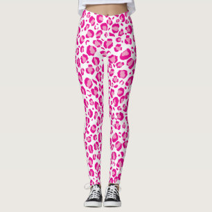 Rosa Pumpendruck auf benutzerdefiniertem Hintergru Leggings