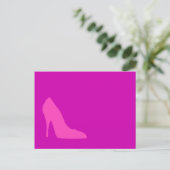 Rosa Pumps Postkarte (Stehend Vorderseite)