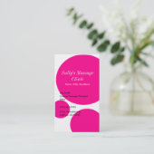 Rosa Punkt-Profil-Geschäfts-Karte Visitenkarte (Stehend Vorderseite)