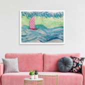 Rosa Punkt Sail Leinwanddruck (Insitu (Wohnzimmer))