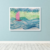 Rosa Punkt Sail Leinwanddruck (Insitu (Holzboden))