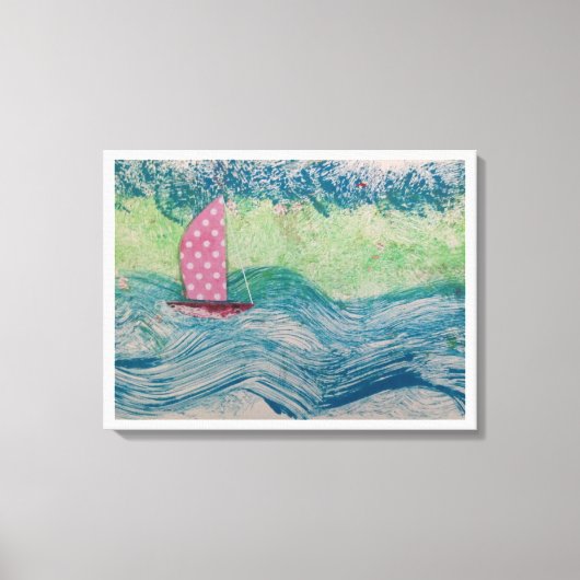 Rosa Punkt Sail Leinwanddruck (Vorderseite)