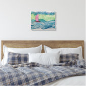 Rosa Punkt Sail Leinwanddruck (Insitu (Schlafzimmer))