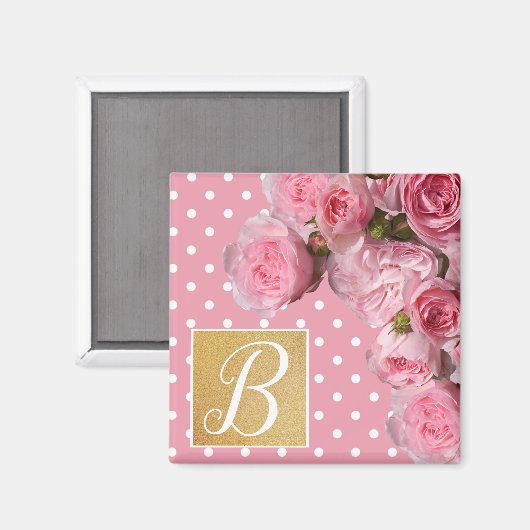 Rosa Punkt und Erdnüsse Magnet (Vorderseite/Rückseite)