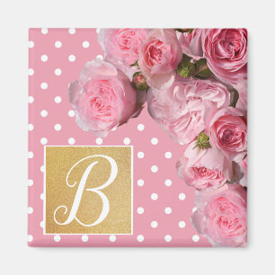Rosa Punkt und Erdnüsse Magnet