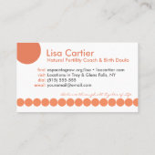 Rosa Punkt-Visitenkarten Visitenkarte (Rückseite)