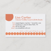 Rosa Punkt-Visitenkarten Visitenkarte (Rückseite)