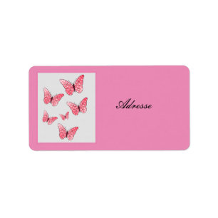 Rosa Punkte Adressaufkleber