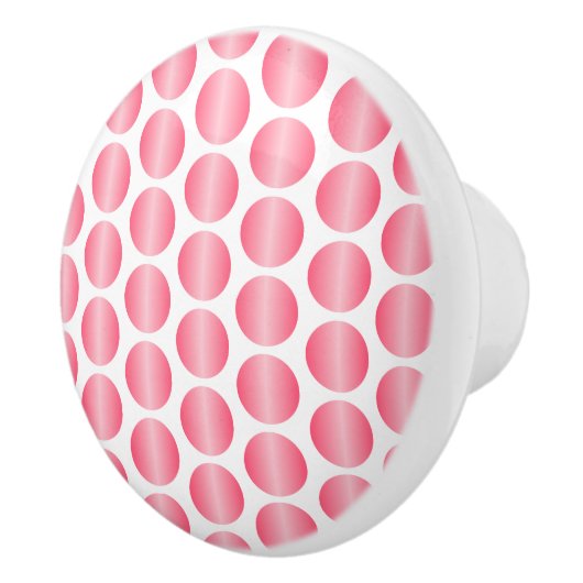 Rosa Punkte-Design Keramikknauf (Rechts)