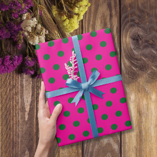 rosa Punkte Geschenkpapier