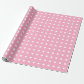 Rosa Punkte Geschenkpapier (Ungerollt)