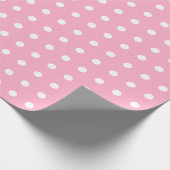 Rosa Punkte Geschenkpapier (Ecke)