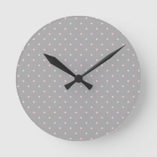 Rosa Punkte Girly Weibliche Kreise Frohe Ostern Gr Runde Wanduhr