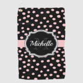 rosa Punkte Golfhandtuch (Vorderseite)