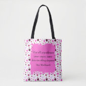 Rosa Punkte-Lehrerdankeschön-Geschenk Tasche (Vorderseite)