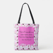 Rosa Punkte-Lehrerdankeschön-Geschenk Tasche (Rückseite)