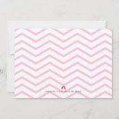 Rosa Punkte Moderne saubere Girl Baby Sprinkle lad Einladung (Rückseite)