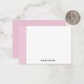 Rosa Punkte Personalisierte Mitteilungskarten (Vorderseite/Rückseite Beispiel)