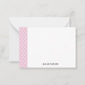 Rosa Punkte Personalisierte Mitteilungskarten (Vorderseite)