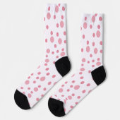 Rosa Punkte-Socken Socken (Linkes Detail)
