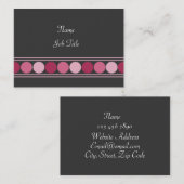 Rosa Punkte Visitenkarte (Vorne/Hinten)