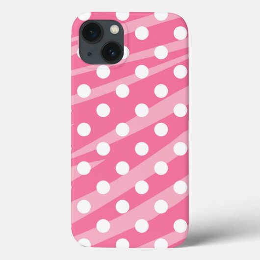 Rosa Punkte Zebra Print Case-Mate iPhone Hülle (Rückseite)
