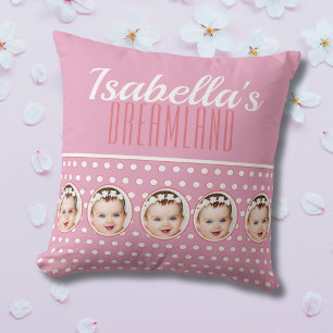 Rosa punktierte Kinderzimmer-Geschenke Kissen