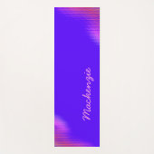 rosa Punktmuster mit dem Namen auf LICHTEM VIOLET Yogamatte (Vorderseite)