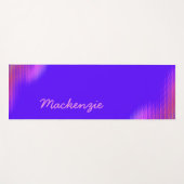 rosa Punktmuster mit dem Namen auf LICHTEM VIOLET Yogamatte (Vorderseite (Horizontal))