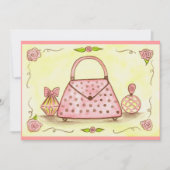 Rosa Purpurrot Geburtstagsdusche Party Einladungen (Vorderseite)