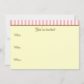 Rosa Purpurrot Geburtstagsdusche Party Einladungen (Rückseite)