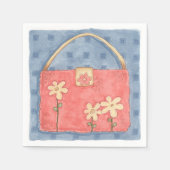 Rosa Purpurrot - Papier Napkins Serviette (Vorderseite)