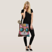 Rosa Purrfektion Retro Tasche (Am Model)
