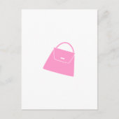 Rosa Purse Postkarte (Vorderseite)