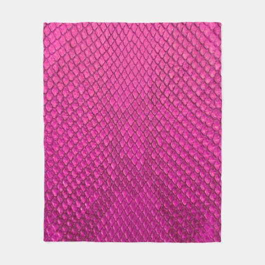Rosa Python Schlange Hautstruktur Fleecedecke (Vorderseite)