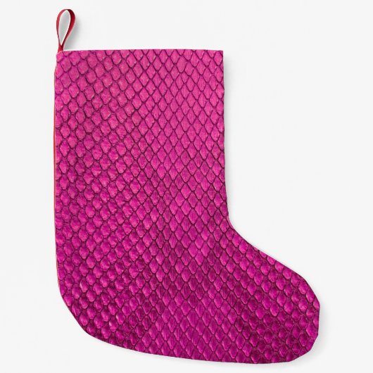 Rosa Python Schlange Hautstruktur Kleiner Weihnachtsstrumpf (Vorderseite)