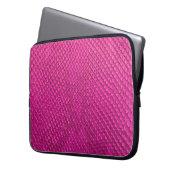 Rosa Python Schlange Hautstruktur Laptopschutzhülle (Vorderseite Links)