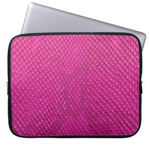 Rosa Python Schlange Hautstruktur Laptopschutzhülle