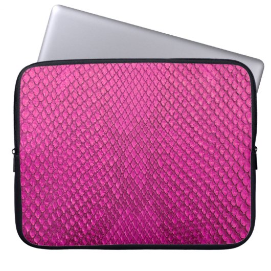 Rosa Python Schlange Hautstruktur Laptopschutzhülle (Vorderseite)
