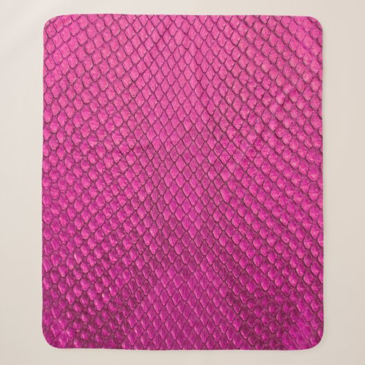 Rosa Python-Schlangenhauttextur Sherpadecke (Vorderseite)