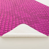 Rosa Python-Schlangenhauttextur Sherpadecke (3/4)