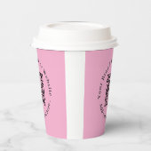 Rosa QR-Code-Branding im modernen Stil für Papiert Pappbecher (Links)
