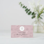 Rosa QR-Code-Foto-Make-up  Visitenkarte (Stehend Vorderseite)