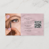 Rosa QR-Code-Foto-Make-up  Visitenkarte (Rückseite)